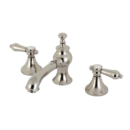 Kingston Brass KC7066BAL Heirloom 8" Widespread Bathroom Faucet, Polished Nickel KC7066BAL